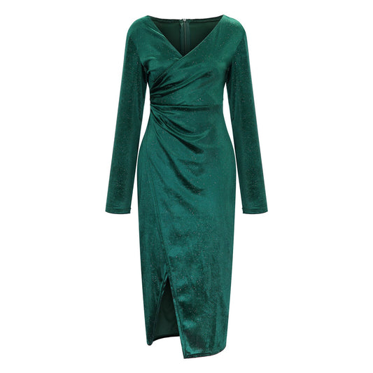 Wrap sequins dress for women | Selena -1