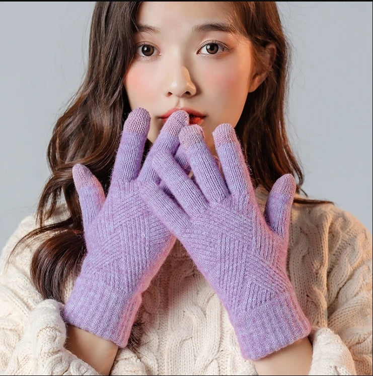 Winter textured gloves for women | Ruby -9