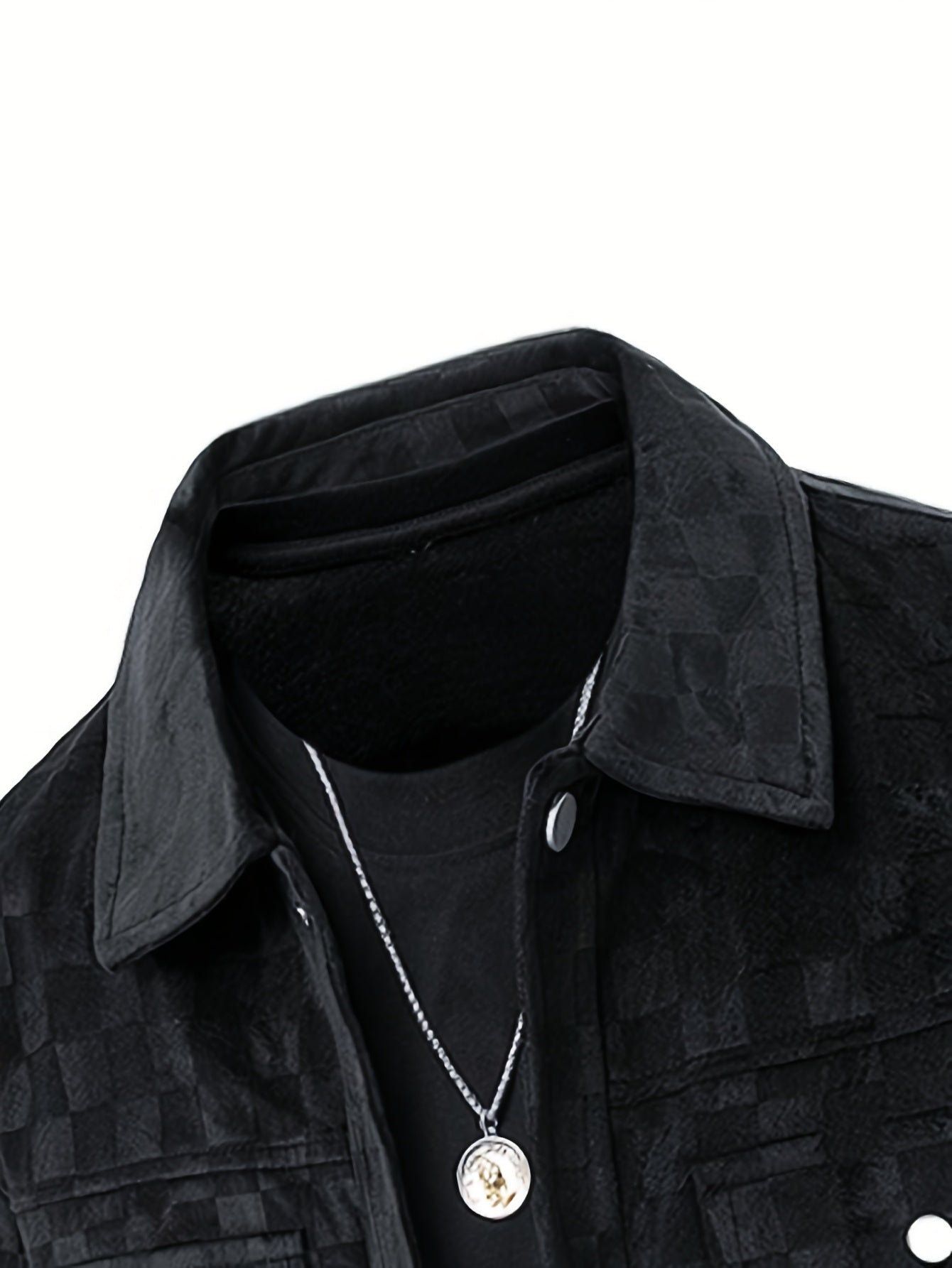 Mavrick checkered suede jacket for men -4