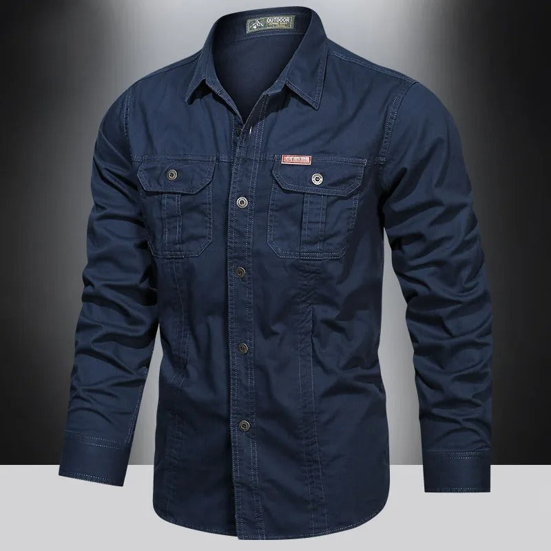 Cargo cotton shirt for men | Valor -1