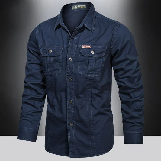 Cargo cotton shirt for men | Valor -1