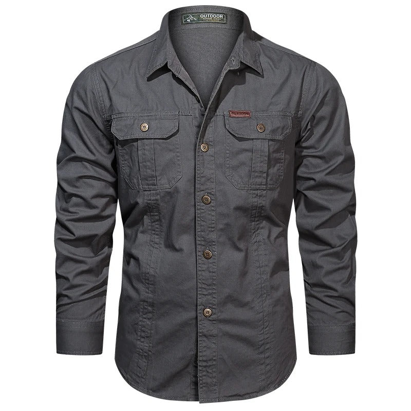 Cargo cotton shirt for men | Valor -6