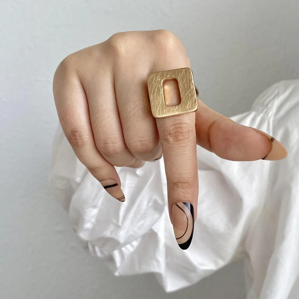 Rings adjustable geometric accessories for women | Priya -5
