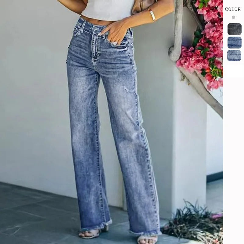Bootcut washed jeans for women | Lizzy -1