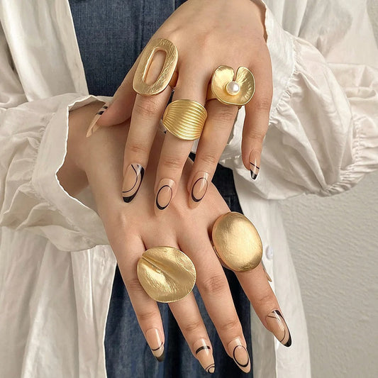 Rings adjustable geometric accessories for women | Priya -1