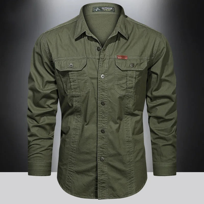 Cargo cotton shirt for men | Valor -3