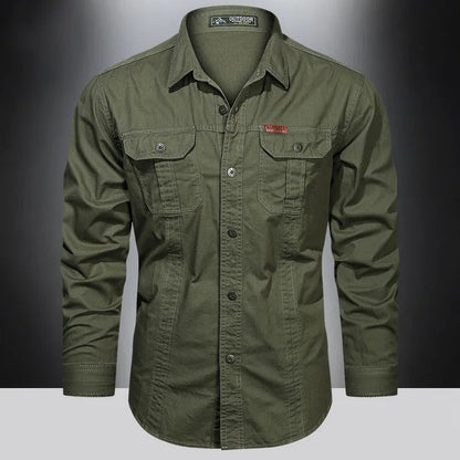 Cargo cotton shirt for men | Valor -3
