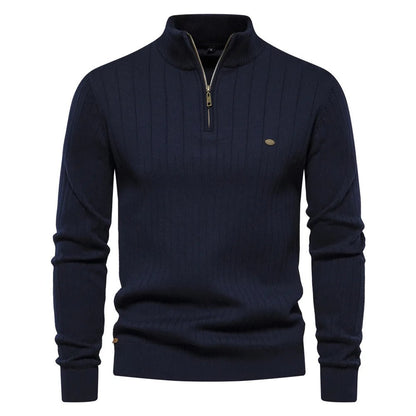 High collar zip-up sweater for men | Anthony -2