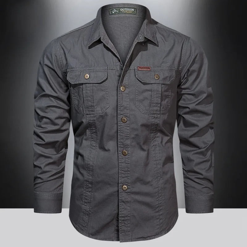 Cargo cotton shirt for men | Valor -4
