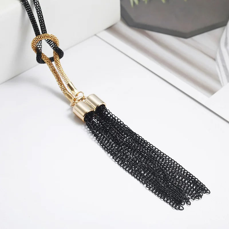 Pendant fringe necklace for women | Aria -4