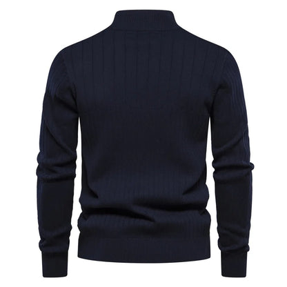High collar zip-up sweater for men | Anthony -3