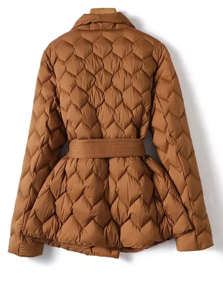 Elegant belt parka for women | Sofia -3