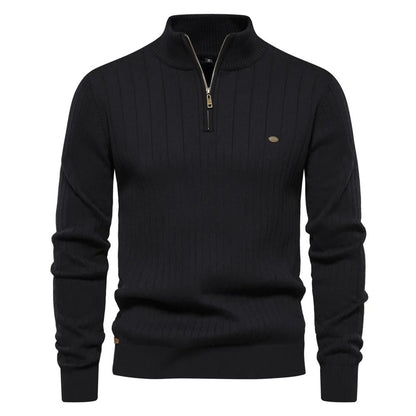 High collar zip-up sweater for men | Anthony -5