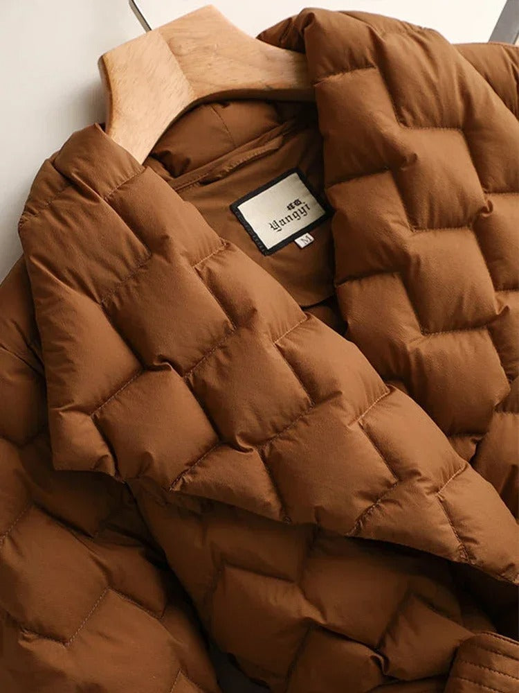 Elegant belt parka for women | Sofia -6
