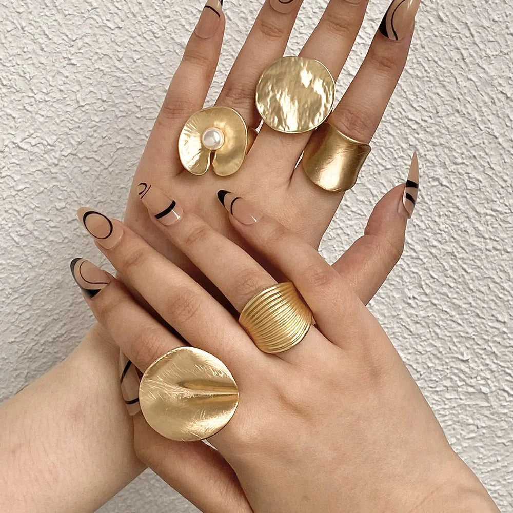 Rings adjustable geometric accessories for women | Priya -2