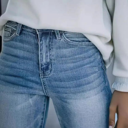 Elegant boot cut jeans for women | Karine -2