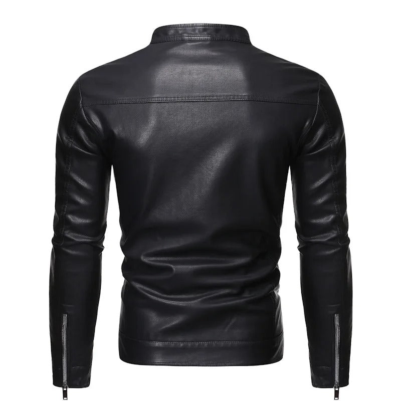 Elegant high collar jacket for men | Structured style -4