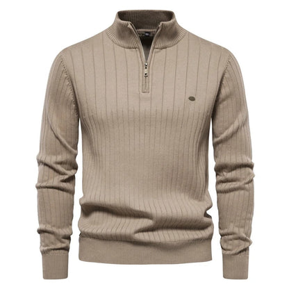 High collar zip-up sweater for men | Anthony -4