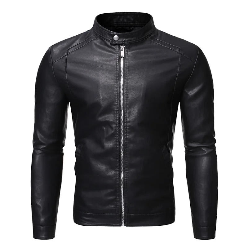 Elegant high collar jacket for men | Structured style -2