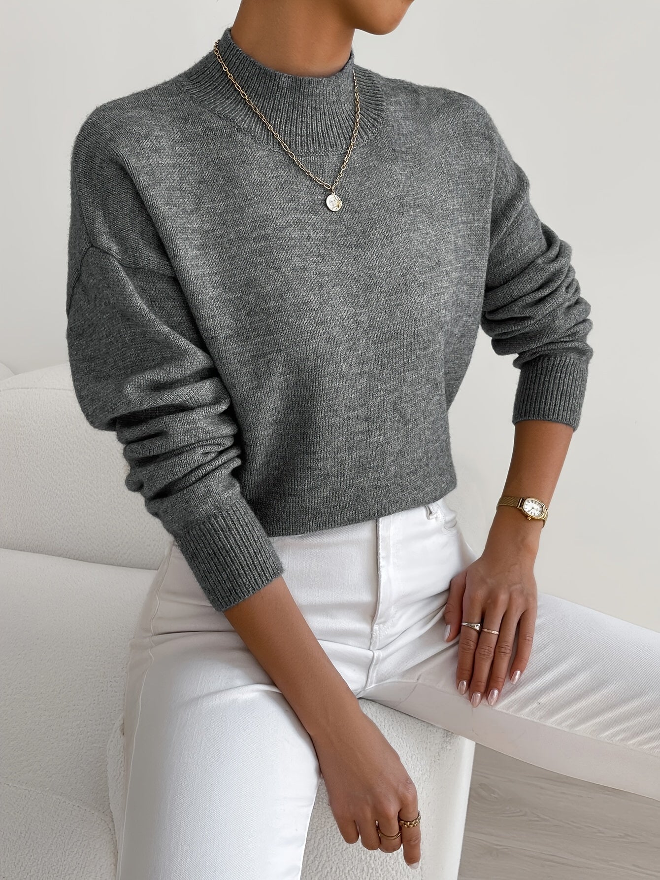 High collar sweater for women | Yvonne -9
