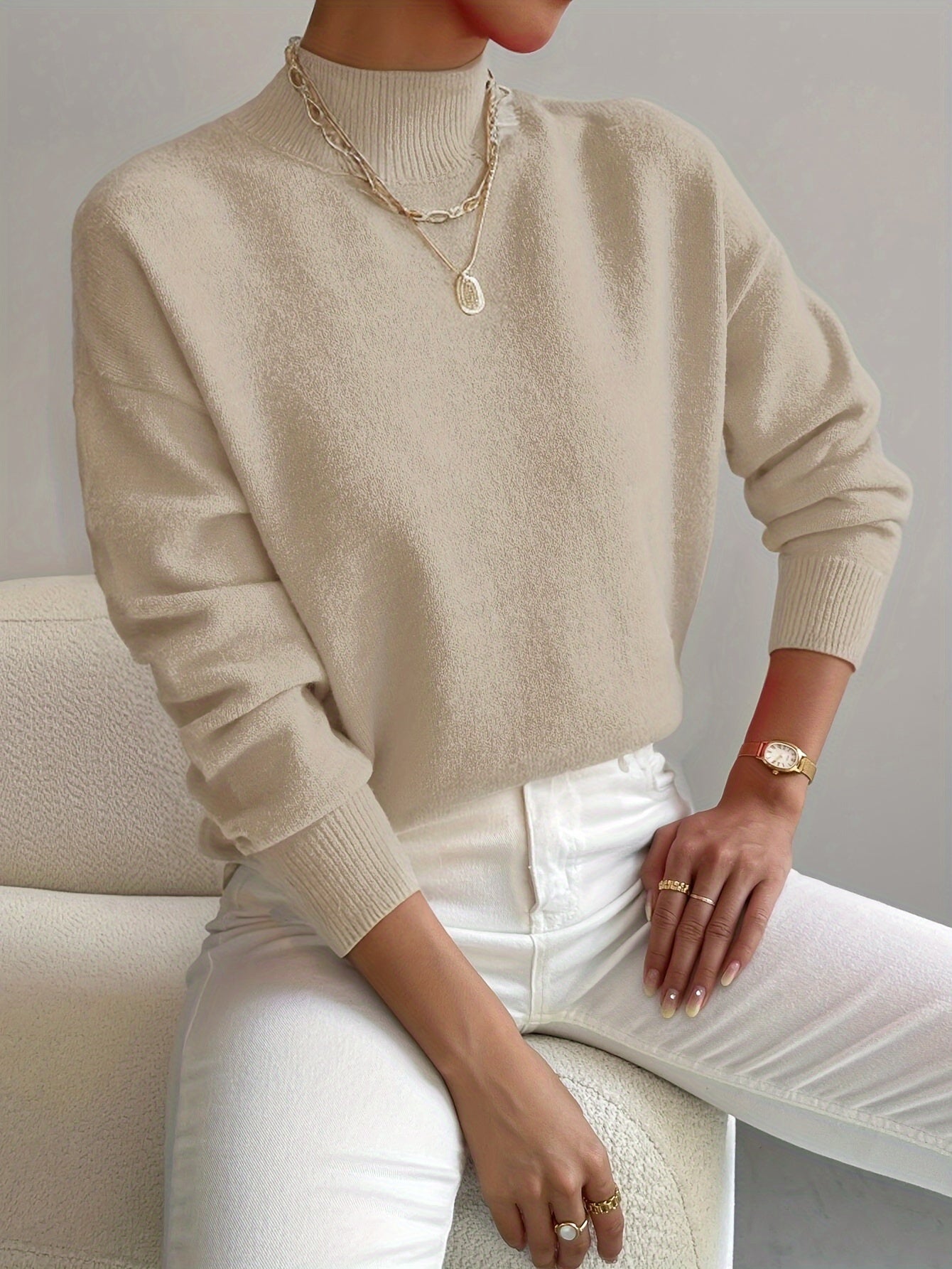 High collar sweater for women | Yvonne -4