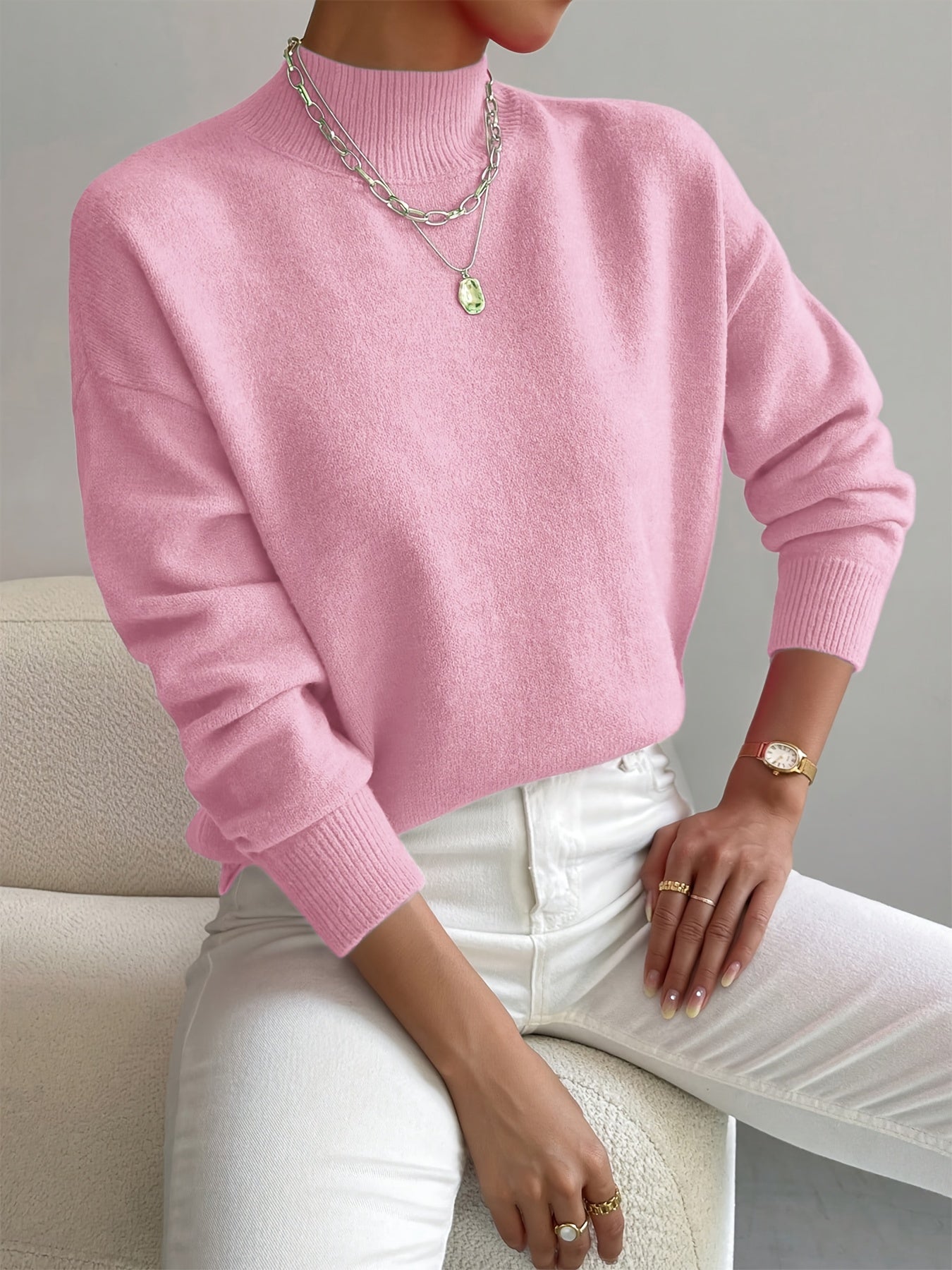 High collar sweater for women | Yvonne -2