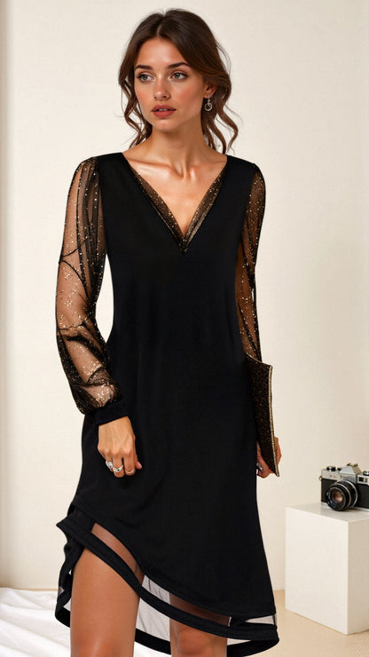 Sophisticated long evening elegant silhouette dress for women | Aria -1