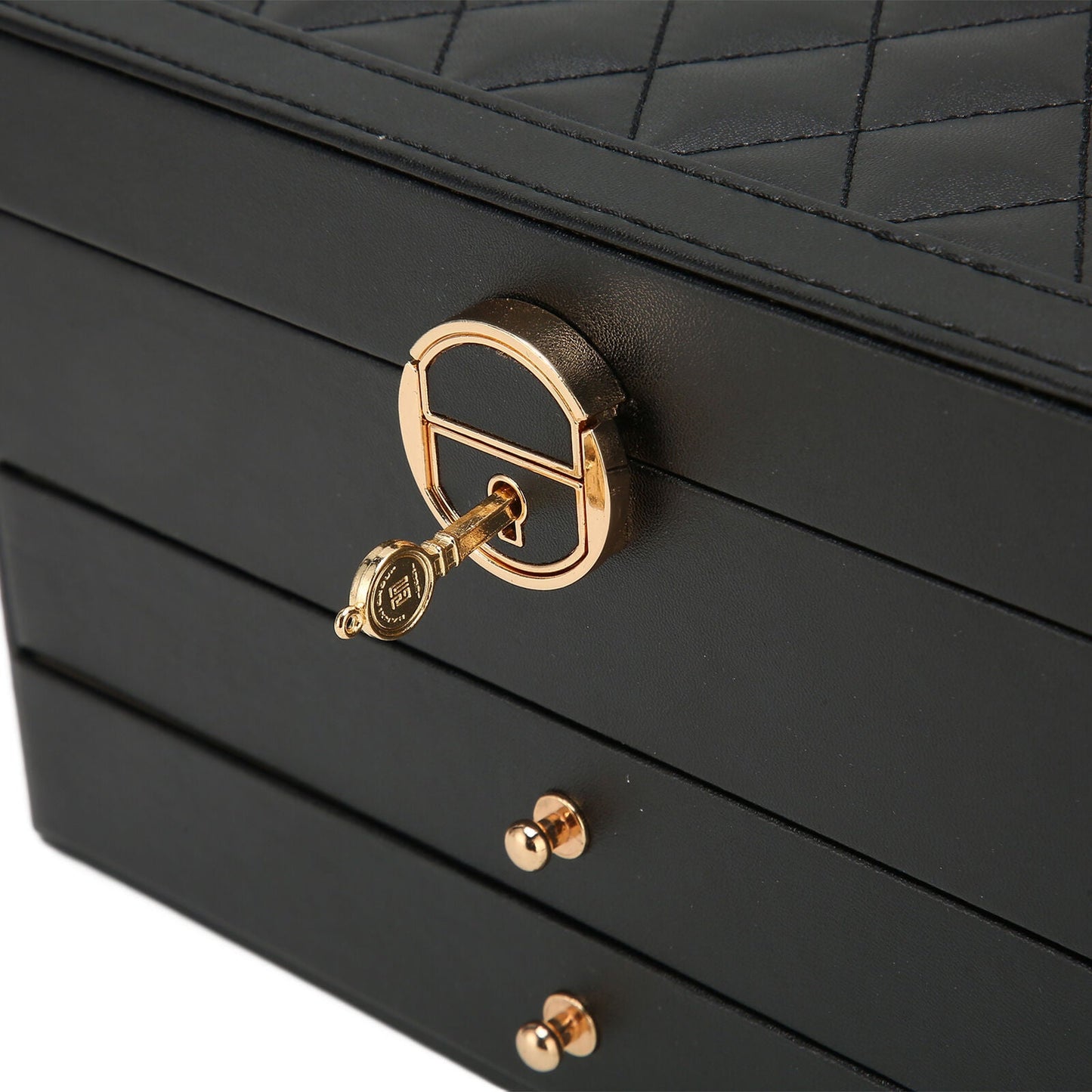 Coffret jewellery multicouche leather storage accessories for women -6