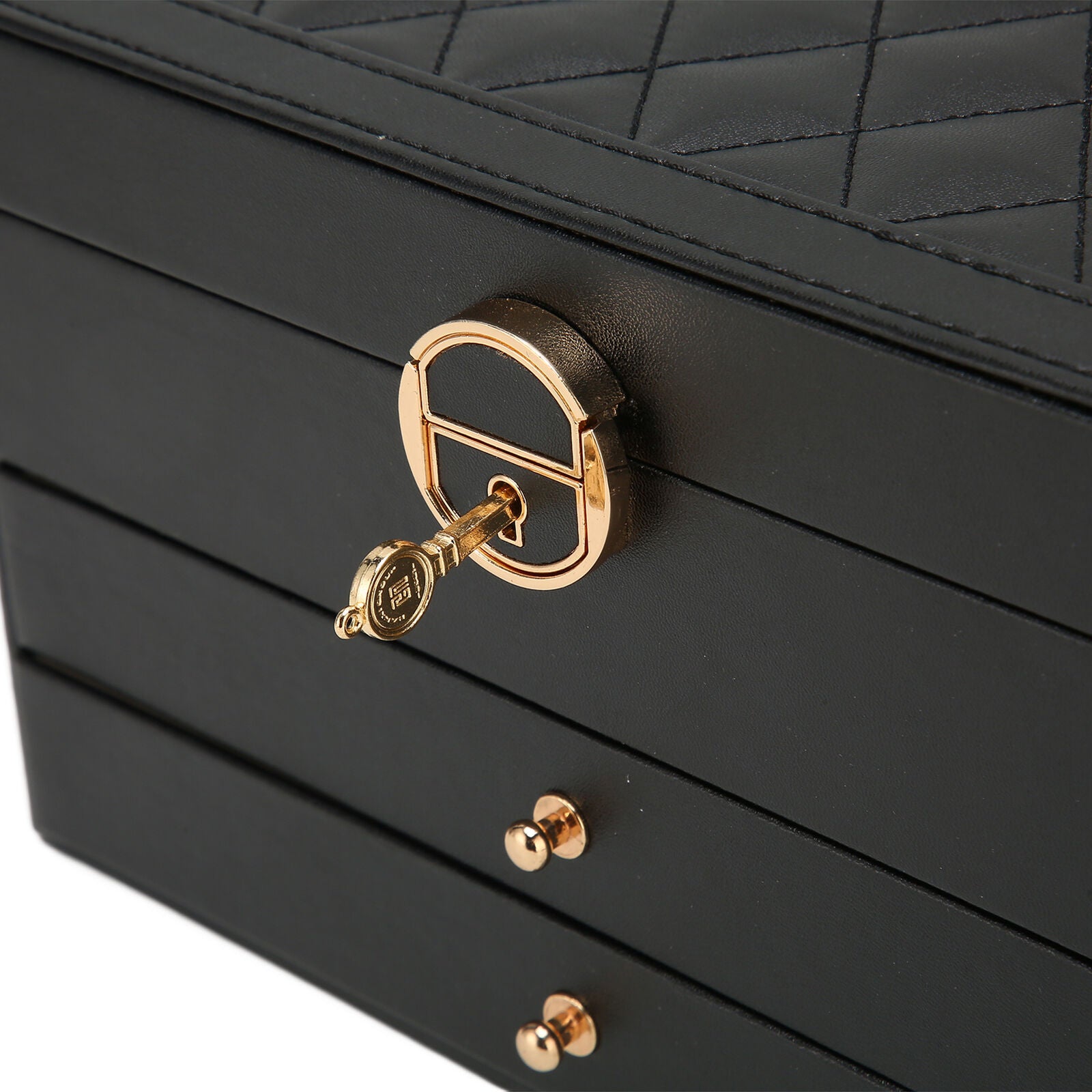 Coffret jewellery multicouche leather storage accessories for women -6