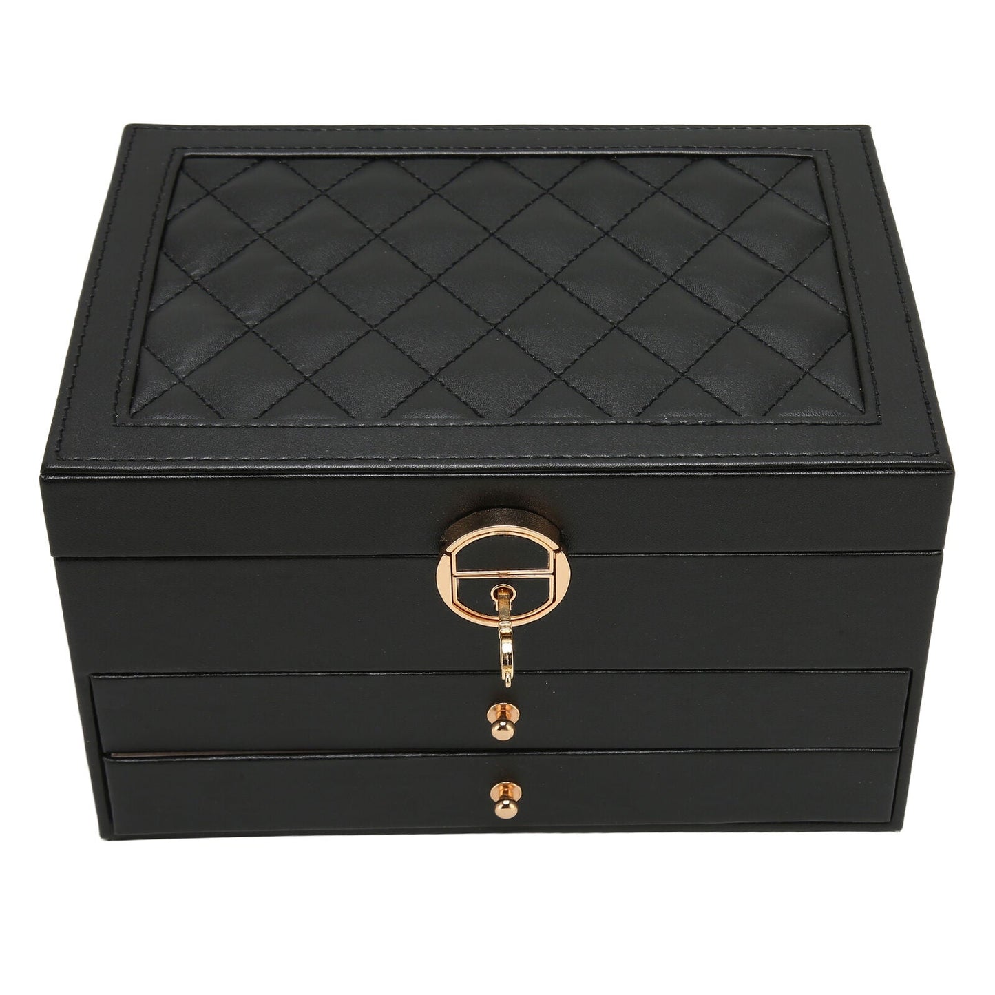 Coffret jewellery multicouche leather storage accessories for women -8