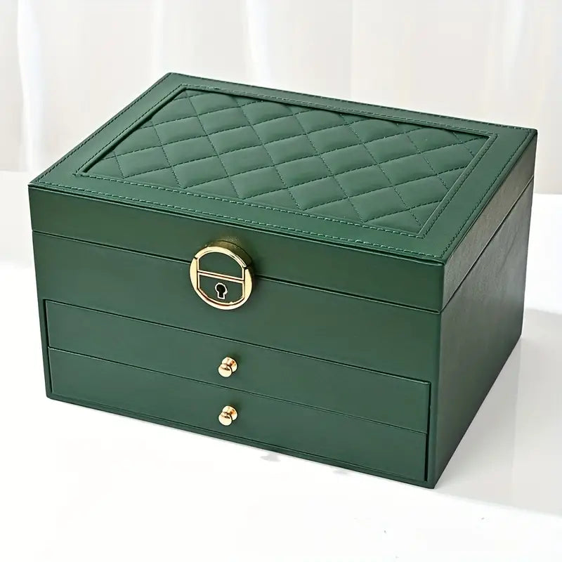 Coffret jewellery multicouche leather storage accessories for women -1