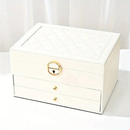 Coffret jewellery multicouche leather storage accessories for women -2