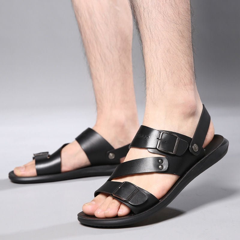 Straps leather sandals for men | Arden -5