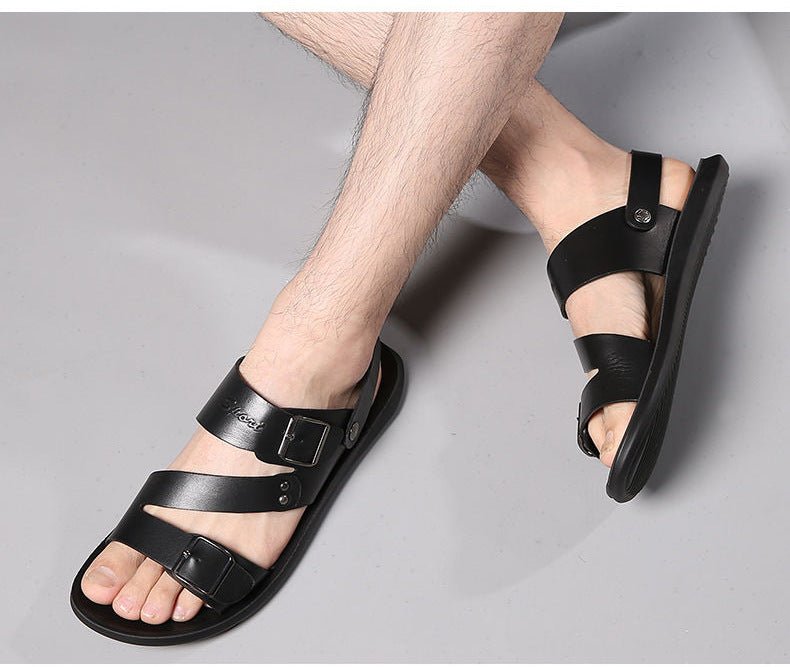 Straps leather sandals for men | Arden -6