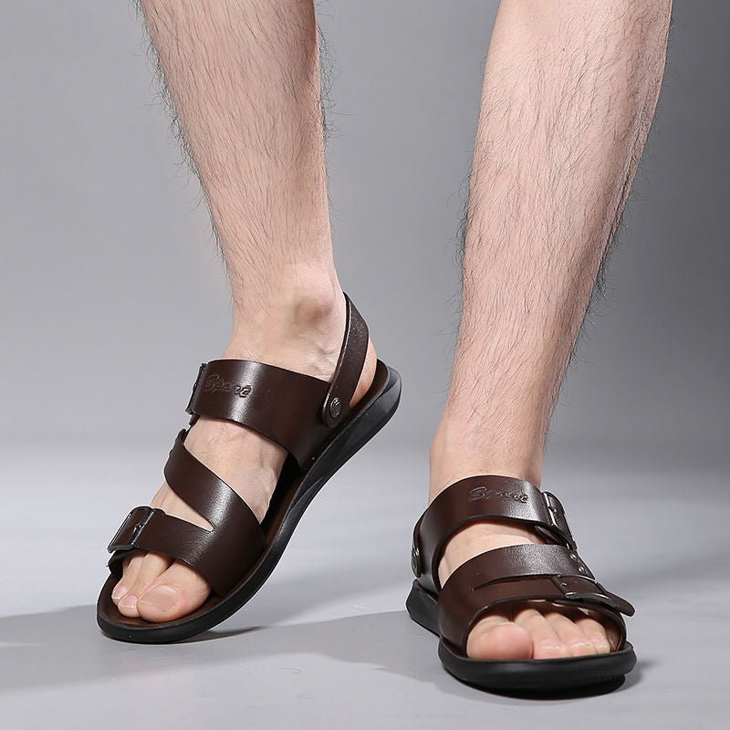 Straps leather sandals for men | Arden -1