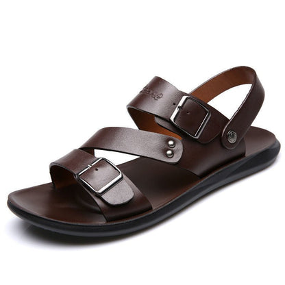 Straps leather sandals for men | Arden -4
