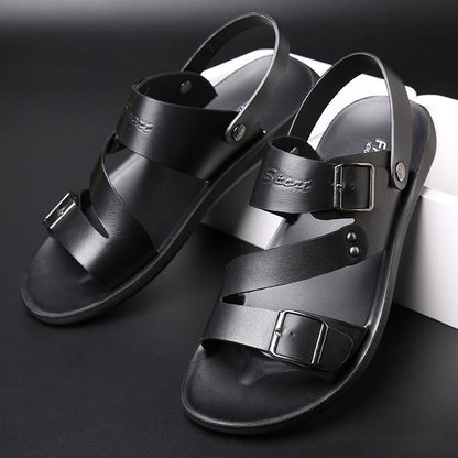 Straps leather sandals for men | Arden -7