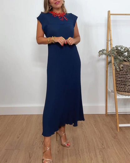 Pleated modern dress for women | Claudia -3