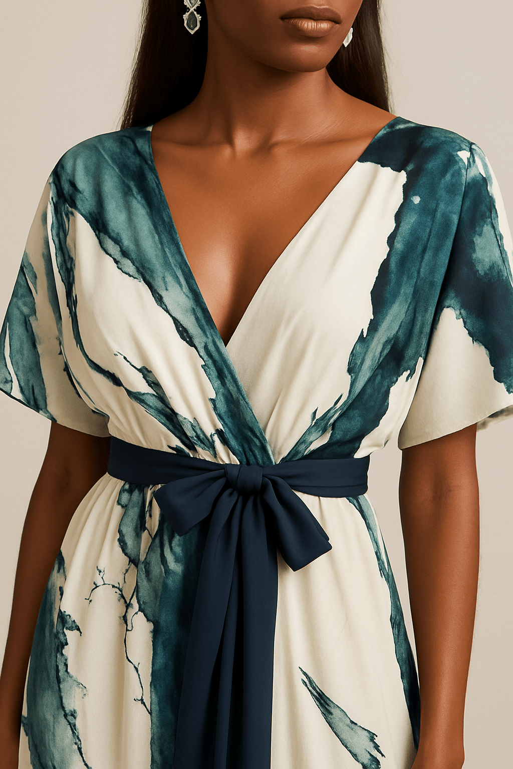 Watercolour elegant dress for women | Maxi -3