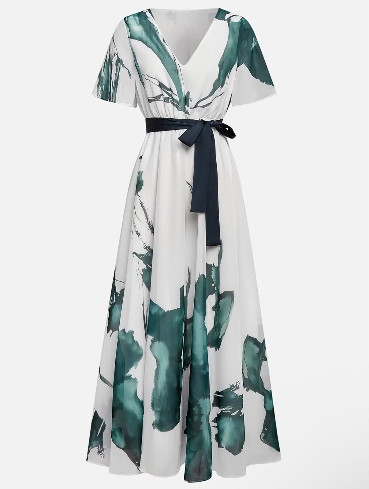 Watercolour elegant dress for women | Maxi -6