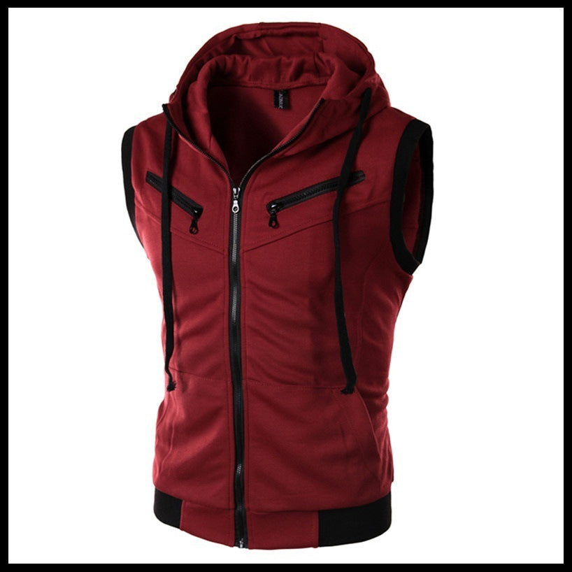 Hooded sleeveless summer vest for men | Carson -2