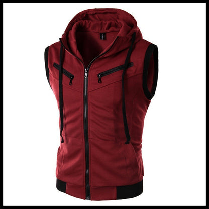 Hooded sleeveless summer vest for men | Carson -2