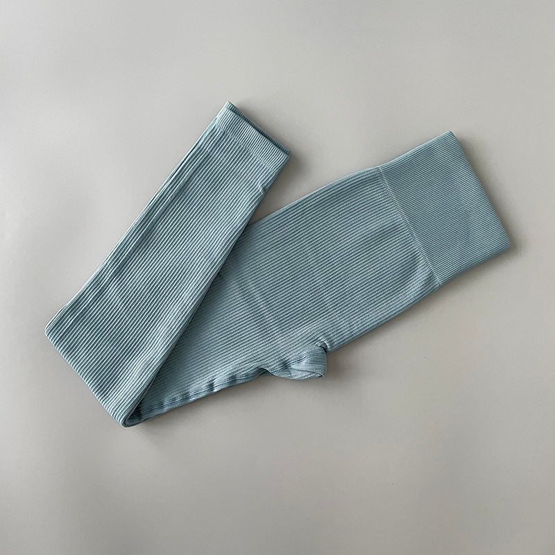 Yoga ribbed high-waisted leggings for women | Marisol -4
