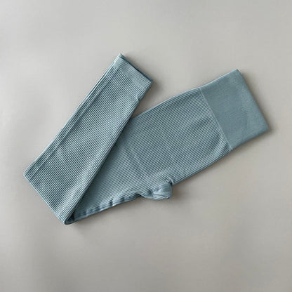 Yoga ribbed high-waisted leggings for women | Marisol -4