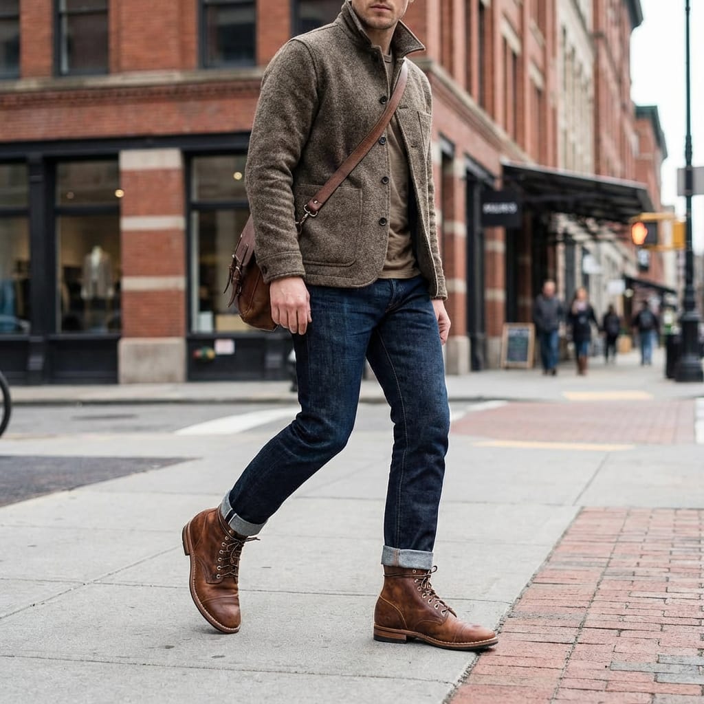 Retro ankle utility adjustable straps boots for men | Nolan -2