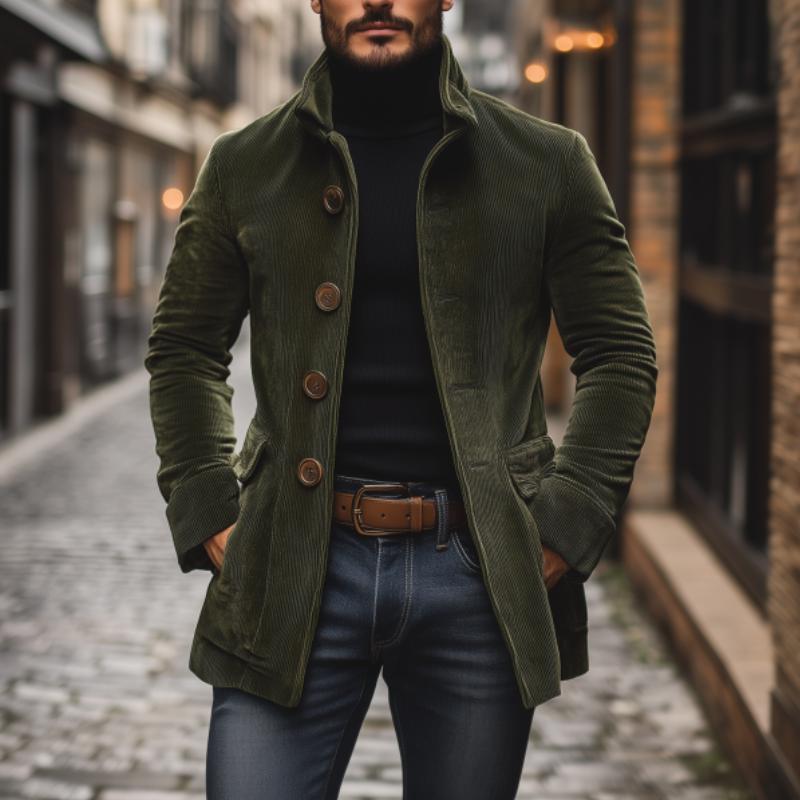 Men’s slim-fit corduroy coat for men | Emerson -3