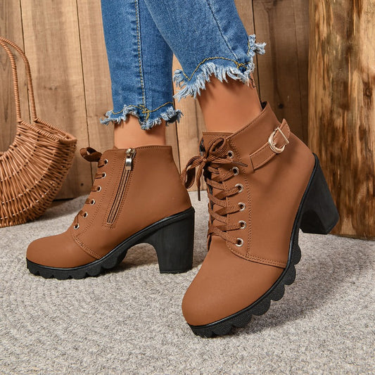 Jasmine heeled ankle bloc boots for women -1