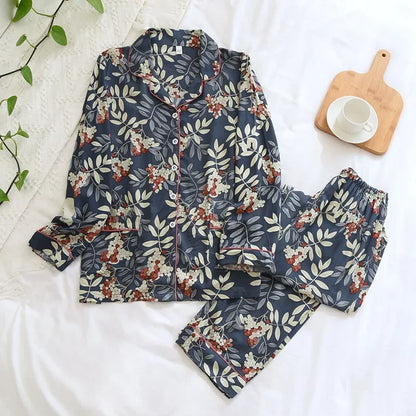Luxurious pyjamas long-sleeve set for women | Priscilla -6