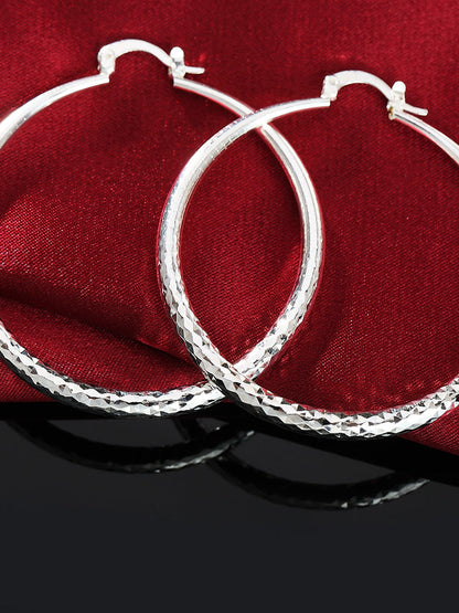 Hoop round chic earrings for women | Carys -2