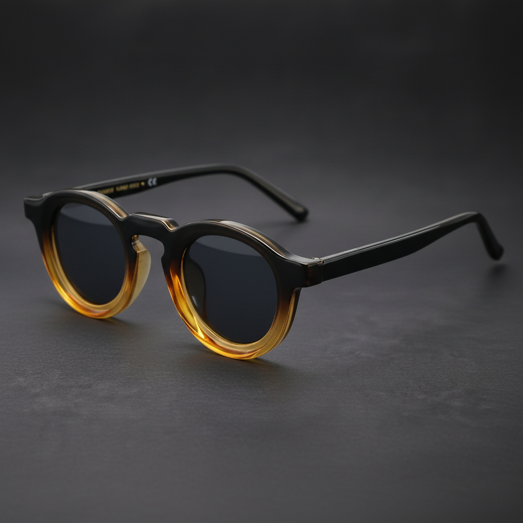 Retro circular & women sunglasses for men | Cobble Shades -6
